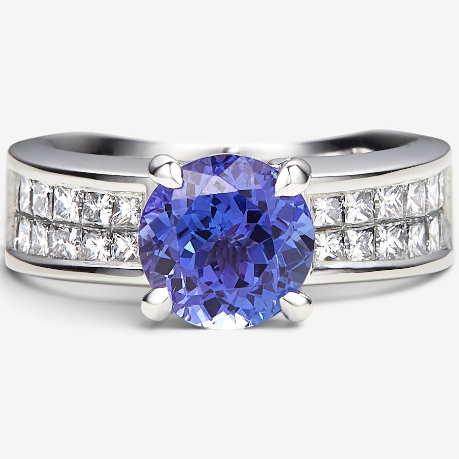 Image 116458.jpg, Product 116-458 / Price $9,399.99, 19K White Gold Tanzanite Solitaire & Diamond Ring from The Vault on TSC.ca's Jewellery department