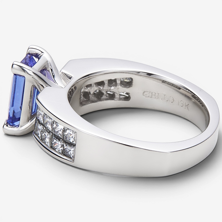 Image 116459_ALTMORE1.jpg, Product 116-459 / Price $8,499.99, 19K White Gold Tanzanite Solitaire & Diamond Ring from The Vault on TSC.ca's Jewellery department
