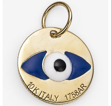 Trugold 10K Yellow Gold Cut Out Evil Eye Charm