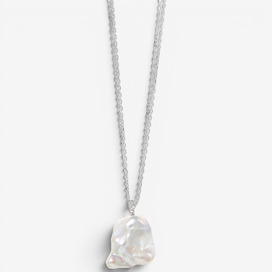 Image 116479_ALTMORE1.jpg, Product 116-479 / Price $319.99, Roz Kwan Sterling Silver White Baroq Freshwater Pearl And White Topaz Double chain Necklace from Roz Kwan Jewellery Collection on TSC.ca's Jewellery department