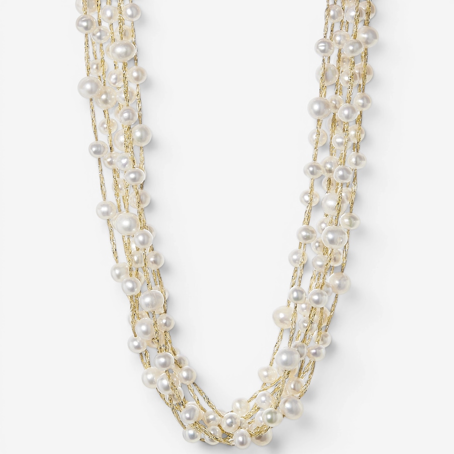 Image 116480.jpg, Product 116-480 / Price $149.99, Roz Kwan Sterling Silver Yellow Gold Plate 8 Row Potato Freshwater Pearl Necklace from Roz Kwan Jewellery Collection on TSC.ca's Jewellery department
