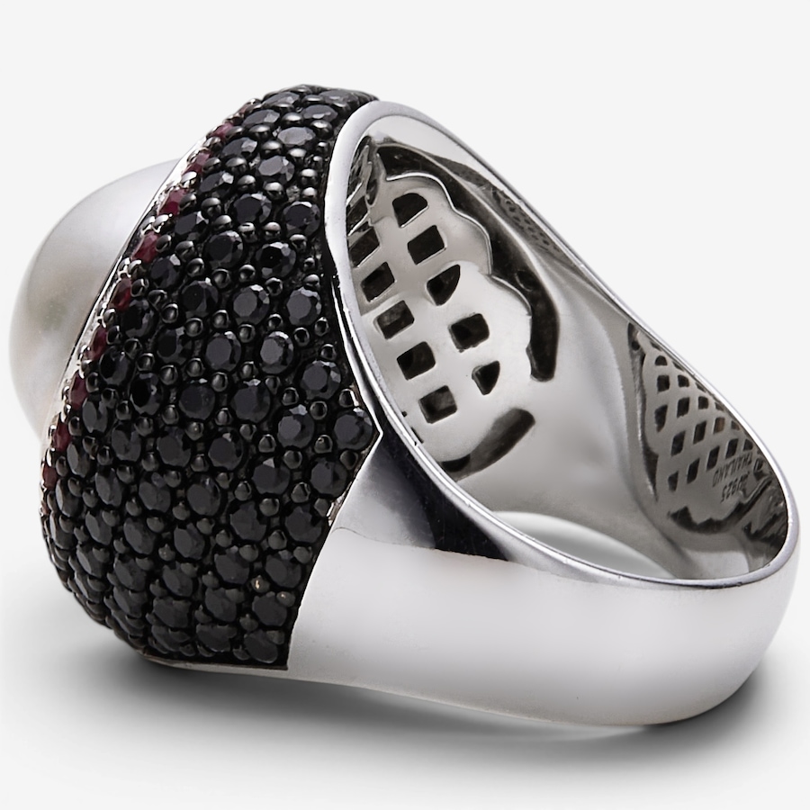 Image 116496_ALTMORE1.jpg, Product 116-496 / Price $279.99,  Roz Kwan Sterling Silver Australian Mabe With Spinel And Ruby Cigar Band from Roz Kwan Jewellery Collection on TSC.ca's Jewellery department