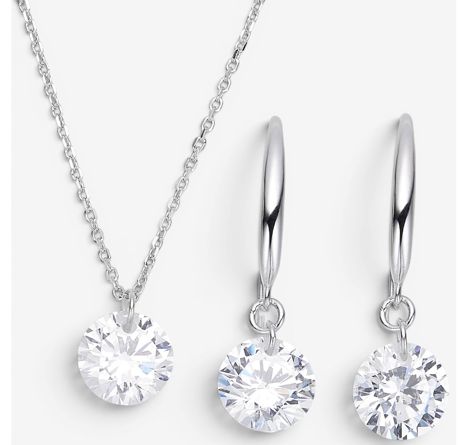 Image 116510_RHRND.jpg, Product 116-510 / Price $119.99, Diamonelle Sterling Silver Pendant & Earrings Set from Diamonelle on TSC.ca's Jewellery department