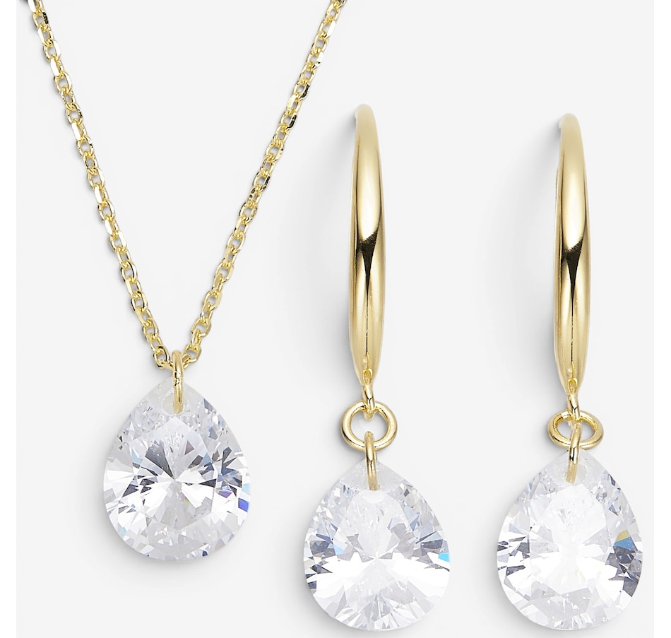 Image 116510_YGPER.jpg, Product 116-510 / Price $119.99, Diamonelle Sterling Silver Pendant & Earrings Set from Diamonelle on TSC.ca's Jewellery department