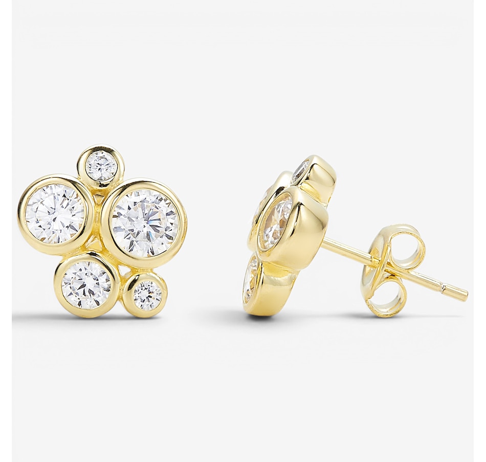 Image 116513_YGP.jpg, Product 116-513 / Price $89.99, Diamonelle Sterling Silver Bezel Set Bubble Stud Earrings from Diamonelle on TSC.ca's Jewellery department