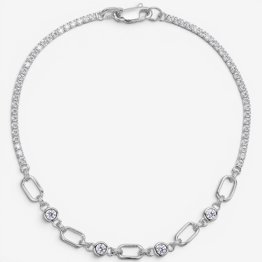 Image 116515_RHOP.jpg, Product 116-515 / Price $129.99, Diamonelle Sterling Silver Oval Link Diamonelle Bracelet from Diamonelle on TSC.ca's Jewellery department