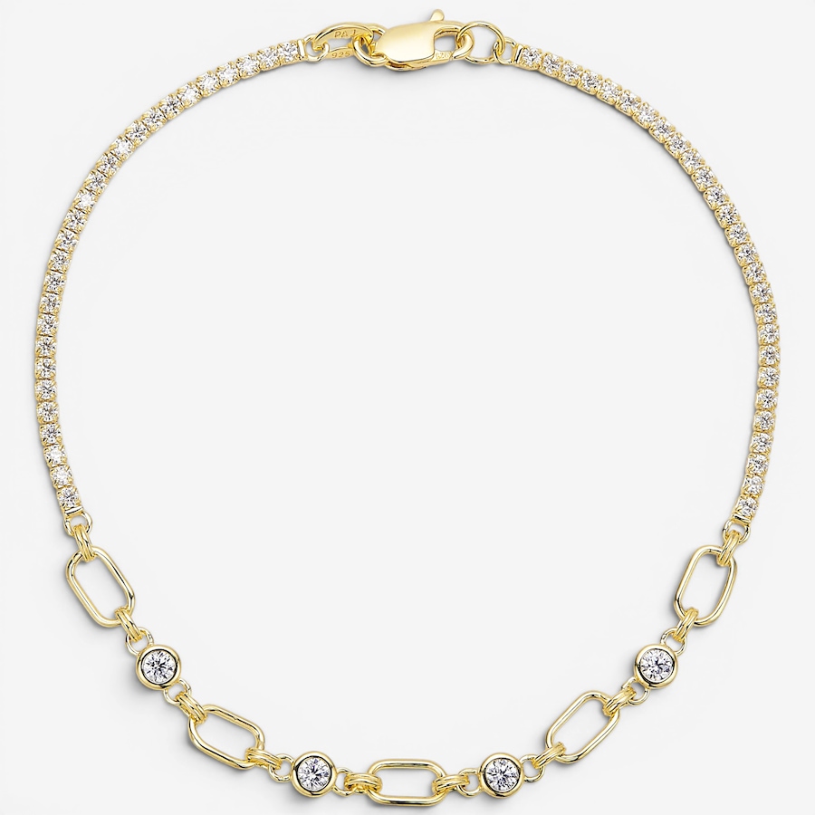 Image 116515_YGP.jpg, Product 116-515 / Price $129.99, Diamonelle Sterling Silver Oval Link Diamonelle Bracelet from Diamonelle on TSC.ca's Jewellery department