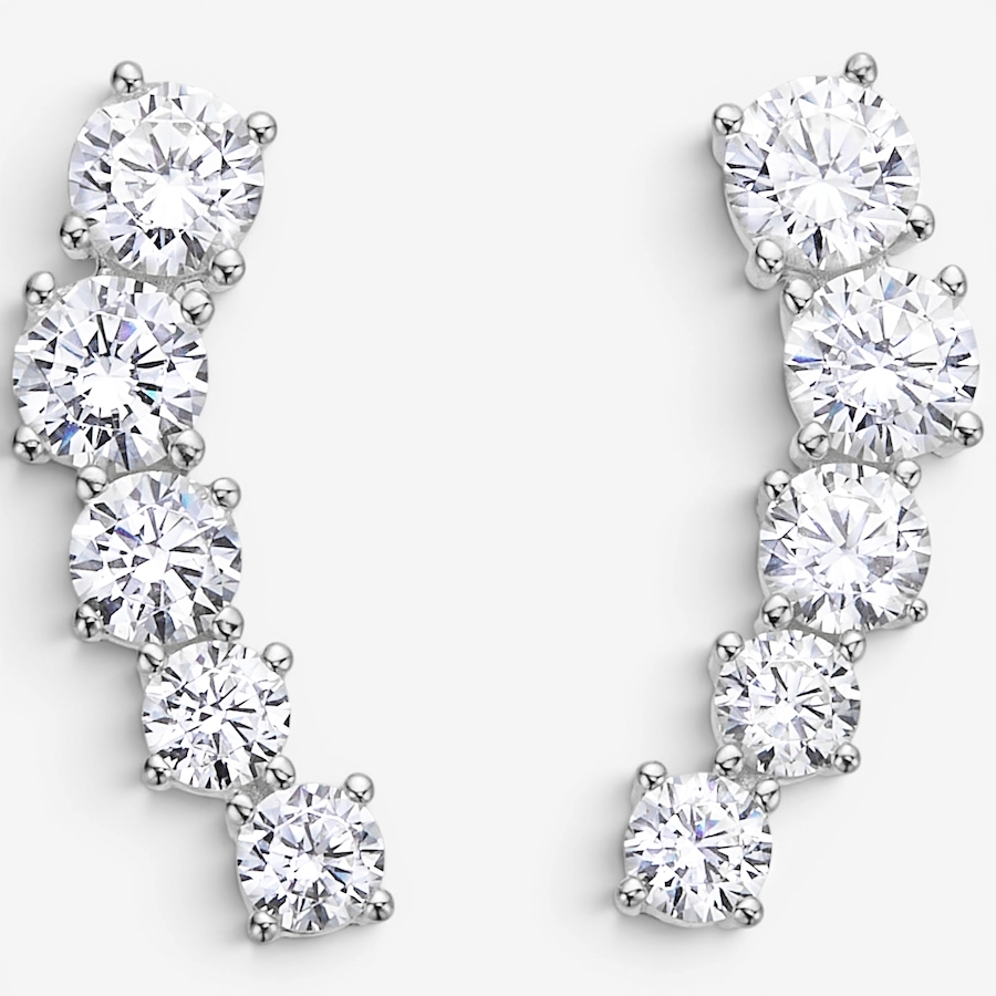 Image 116517_RHOP.jpg, Product 116-517 / Price $74.99, Diamonelle Sterling Silver Ear Crawler Diamonelle Earrings from Diamonelle on TSC.ca's Jewellery department