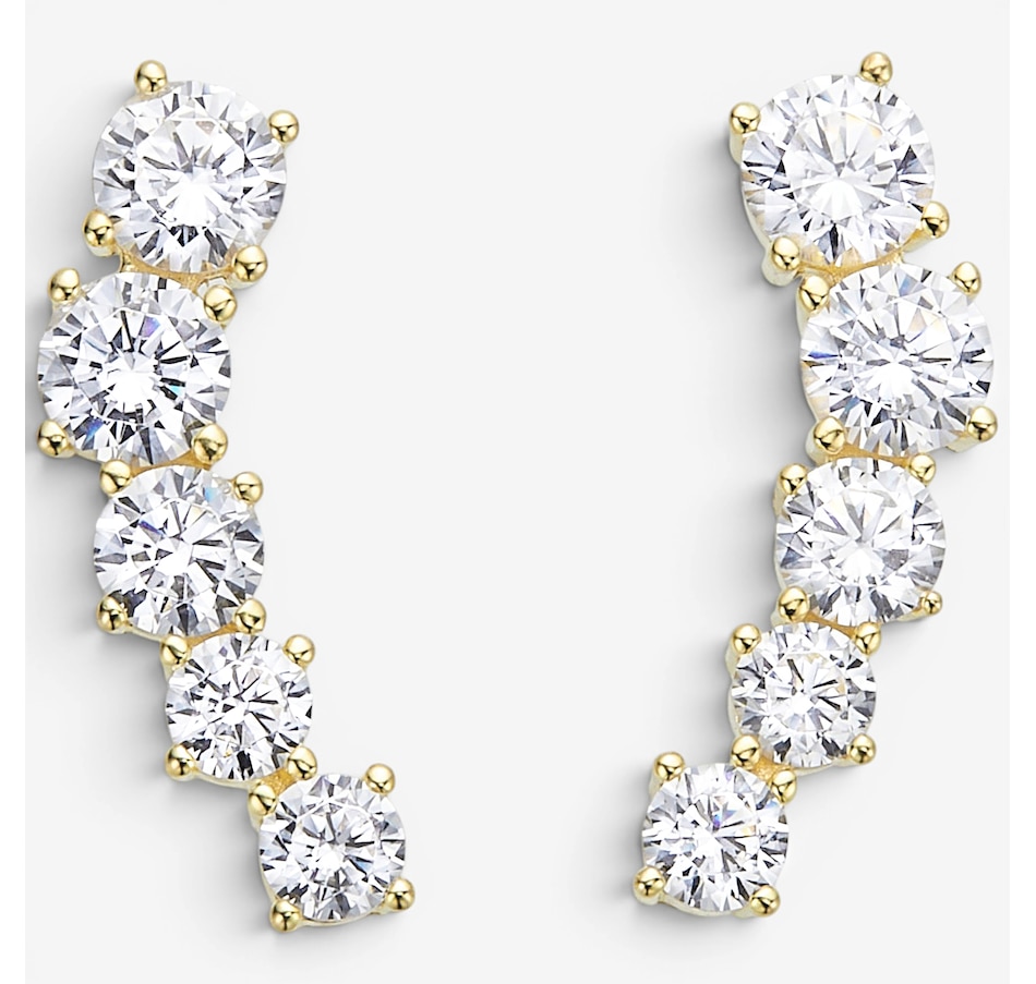 Image 116517_YGP.jpg, Product 116-517 / Price $64.99, Diamonelle Sterling Silver Ear Crawler Diamonelle Earrings from Diamonelle on TSC.ca's Jewellery department