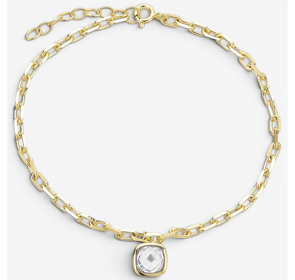 Image 116529_CUSGP.jpg, Product 116-529 / Price $99.99, Diamonelle Sterling Silver Bezel Set Diamonelle Charm Bracelet from Diamonelle on TSC.ca's Jewellery department