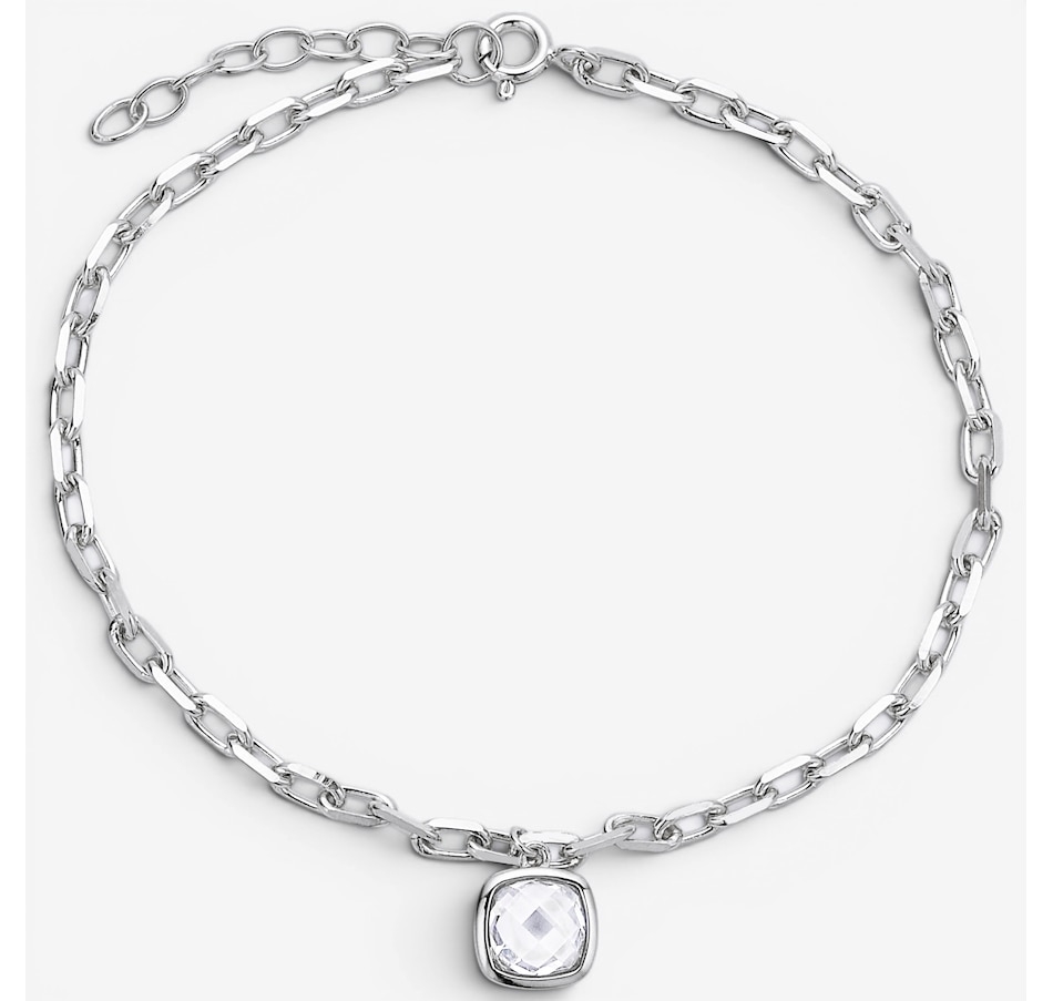 Image 116529_CUSRH.jpg, Product 116-529 / Price $99.99, Diamonelle Sterling Silver Bezel Set Diamonelle Charm Bracelet from Diamonelle on TSC.ca's Jewellery department