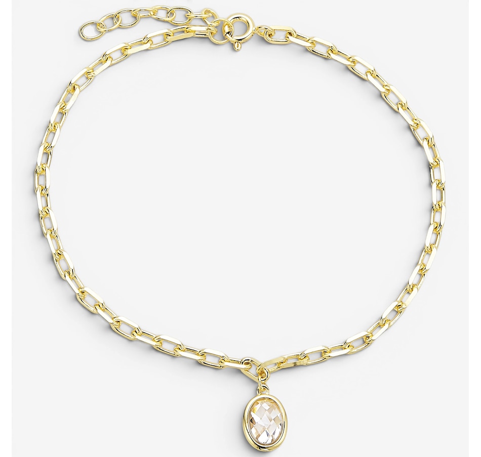 Image 116529_OVLGP.jpg, Product 116-529 / Price $99.99, Diamonelle Sterling Silver Bezel Set Diamonelle Charm Bracelet from Diamonelle on TSC.ca's Jewellery department