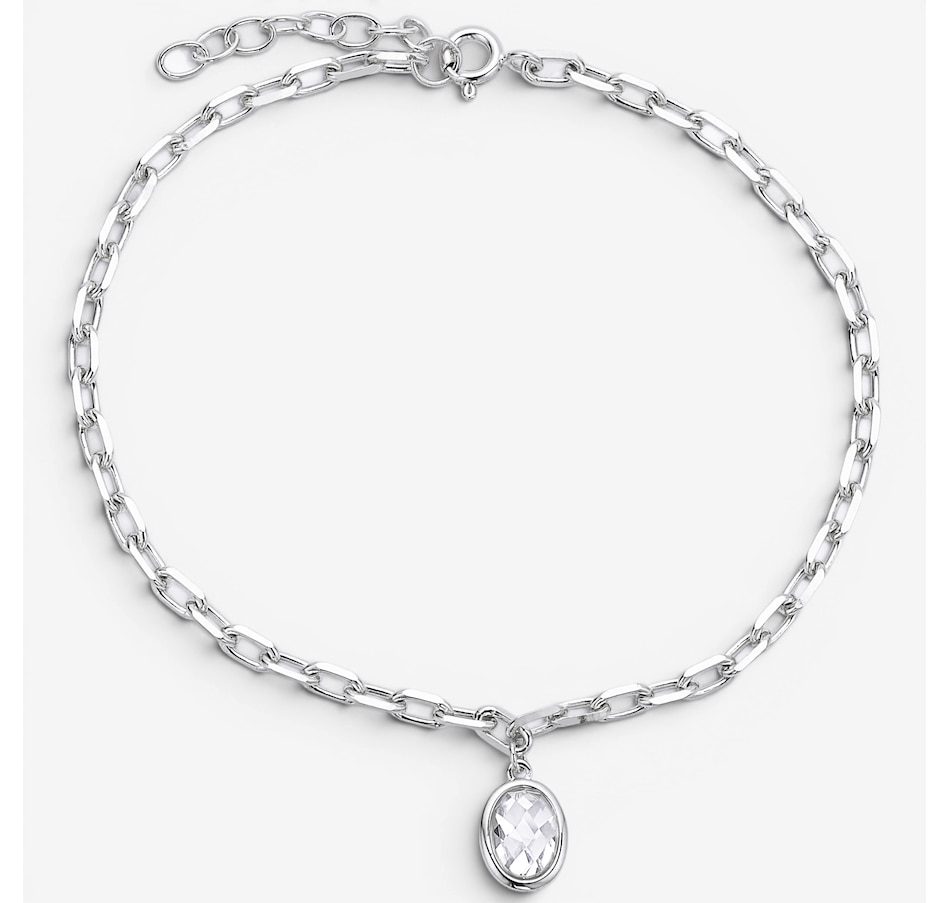 Image 116529_RHOVL.jpg, Product 116-529 / Price $99.99, Diamonelle Sterling Silver Bezel Set Diamonelle Charm Bracelet from Diamonelle on TSC.ca's Jewellery department