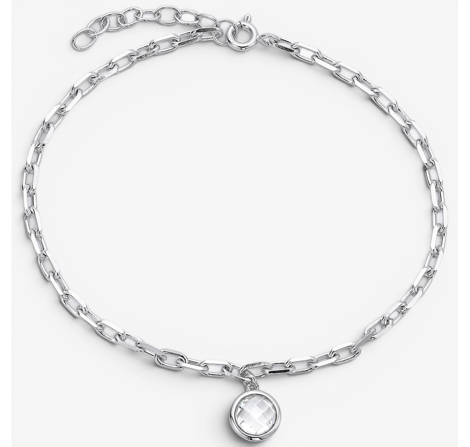 Image 116529_RHRND.jpg, Product 116-529 / Price $99.99, Diamonelle Sterling Silver Bezel Set Diamonelle Charm Bracelet from Diamonelle on TSC.ca's Jewellery department