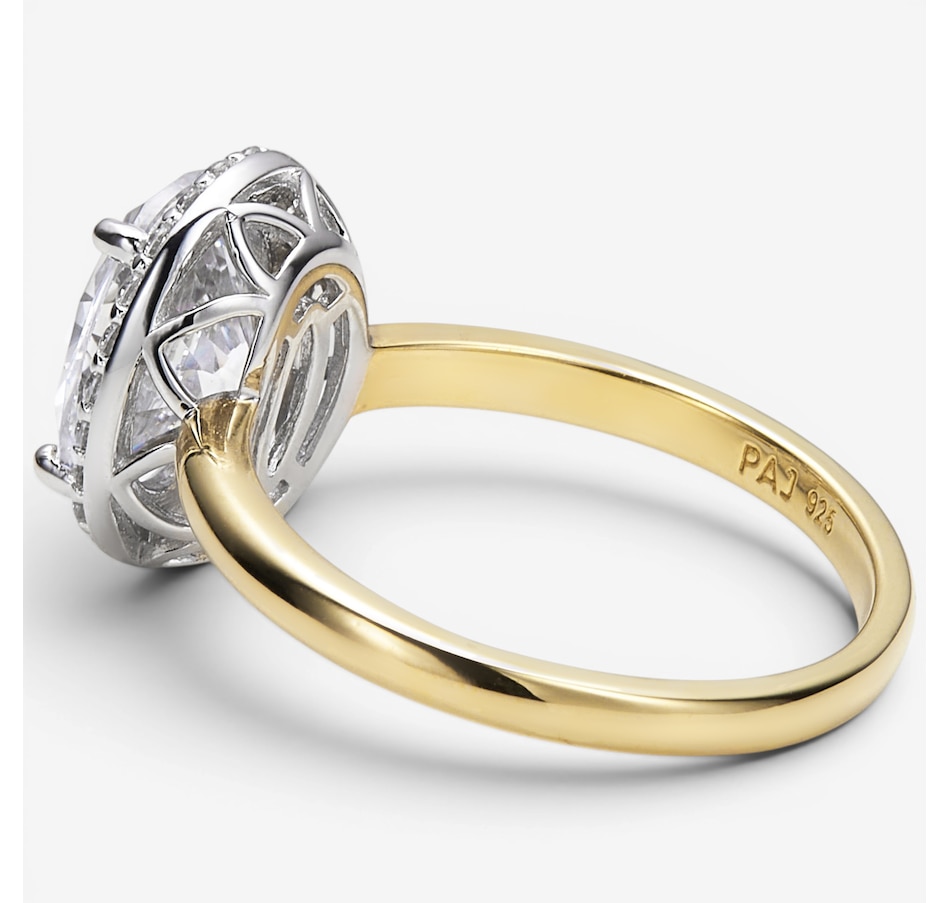 Image 116533_ALTMORE1.jpg, Product 116-533 / Price $119.99, Diamonelle Sterling Silver Two Tone Oval Halo Ring from Diamonelle on TSC.ca's Jewellery department