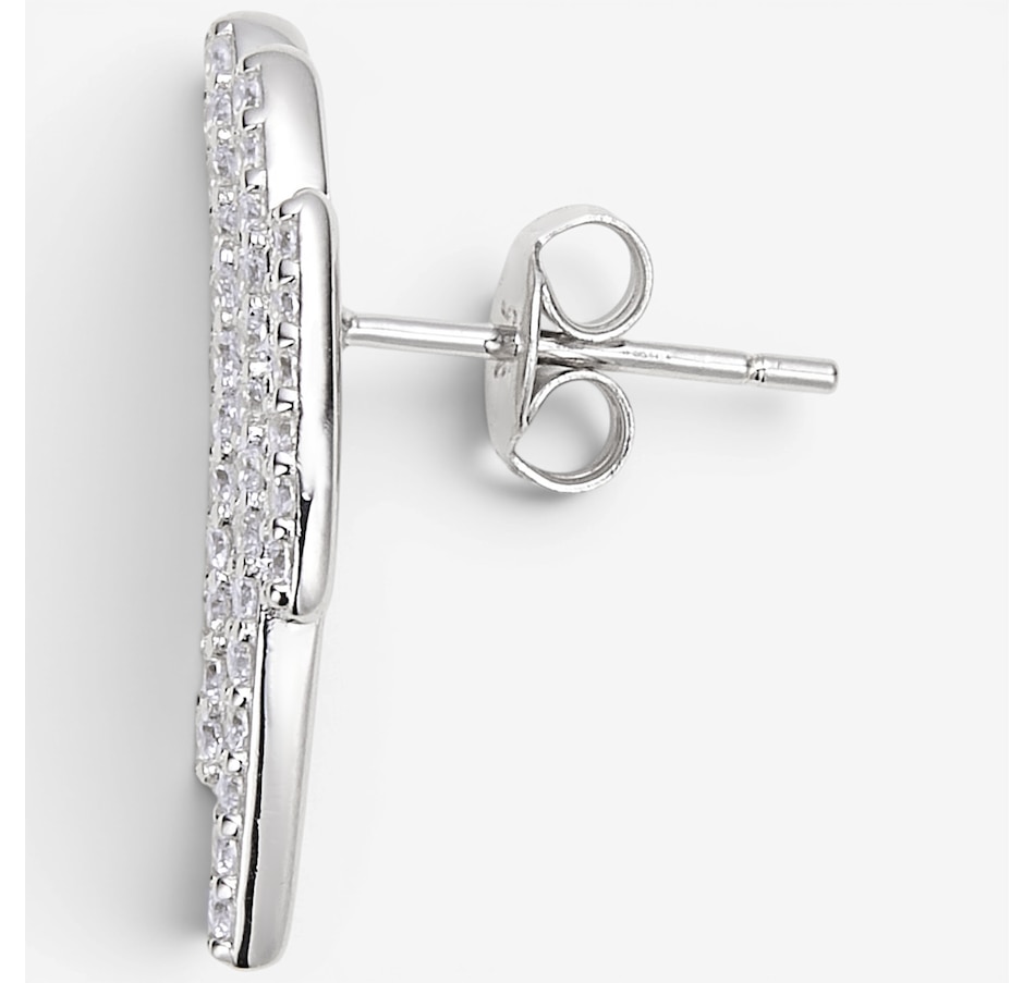 Image 116536_ALTMORE1.jpg, Product 116-536 / Price $89.99, Diamonelle Sterling Silver Rhodium Plate 4 Row Stud Diamonelle Earrings from Diamonelle on TSC.ca's Jewellery department