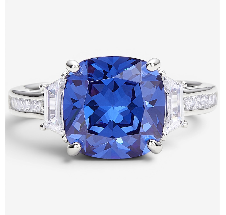 Image 116539.jpg, Product 116-539 / Price $124.99, Diamonelle Sterling Silver Rhodium Plate Tanzanite Diamonelle Ring from Diamonelle on TSC.ca's Jewellery department