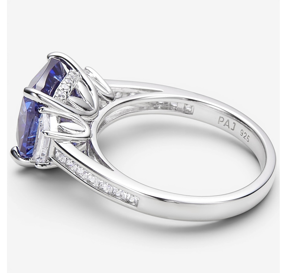 Image 116539_ALTMORE1.jpg, Product 116-539 / Price $124.99, Diamonelle Sterling Silver Rhodium Plate Tanzanite Diamonelle Ring from Diamonelle on TSC.ca's Jewellery department