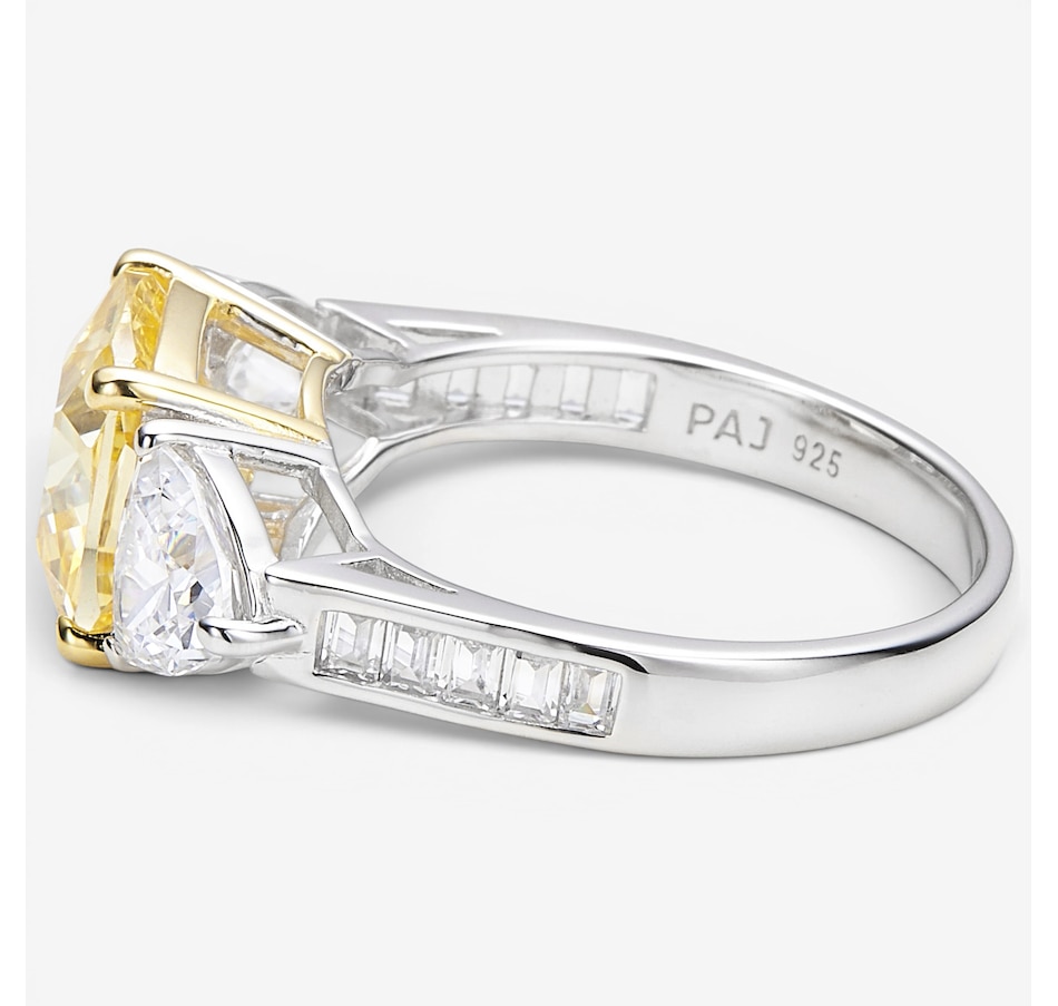 Image 116540_ALTMORE1.jpg, Product 116-540 / Price $109.99, Diamonelle Sterling Silver Two Tone Yellow Diamonelle Trinity Ring from Diamonelle on TSC.ca's Jewellery department