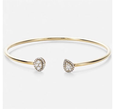 10K Yellow Gold 0.50 ctw Diamond Bangle