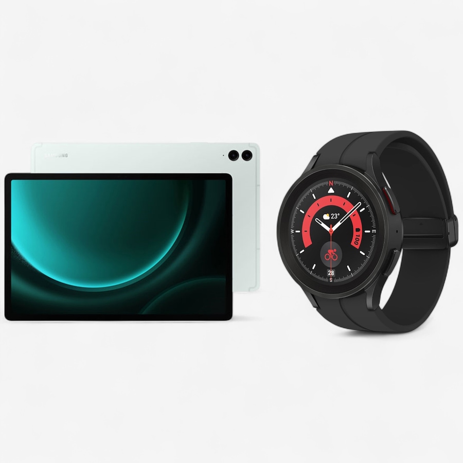 Image 117248_GRN.jpg, Product 117-248 / Price $1,519.18, Samsung Galaxy Tab S9 FE + 12.4" 128 GB Tablet with Watch 5pro 45mm Black from Samsung on TSC.ca's Electronics department