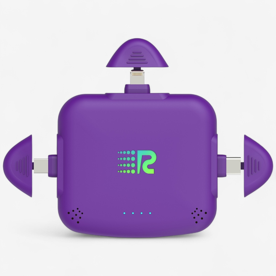Image 117516_PUR.jpg, Product 117-516 / Price $239.99, Rush Charge Universe 3,300-mAh 3-in-1 Portable Backup Charger from Rush Charge on TSC.ca's Electronics department