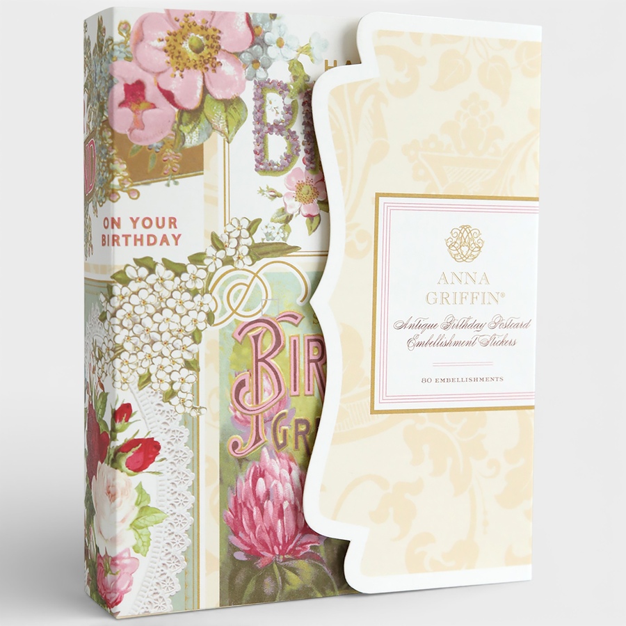 Image 117522.jpg, Product 117-522 / Price $49.99, Anna Griffin Antique Birthday Postcard Embellishment Stickers from Anna Griffin on TSC.ca's Home & Garden department