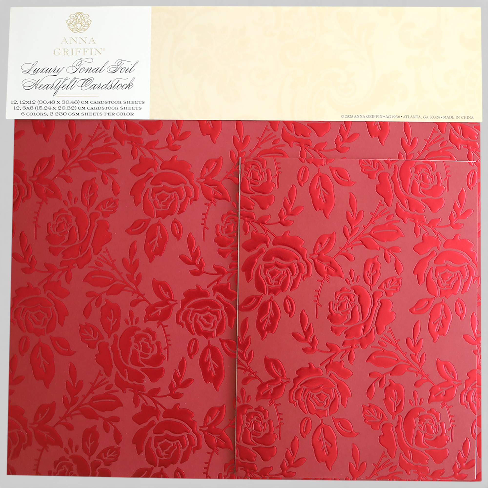Anna Griffin Luxury Tonal Foil Heartfelt Cardstock - TSC.ca