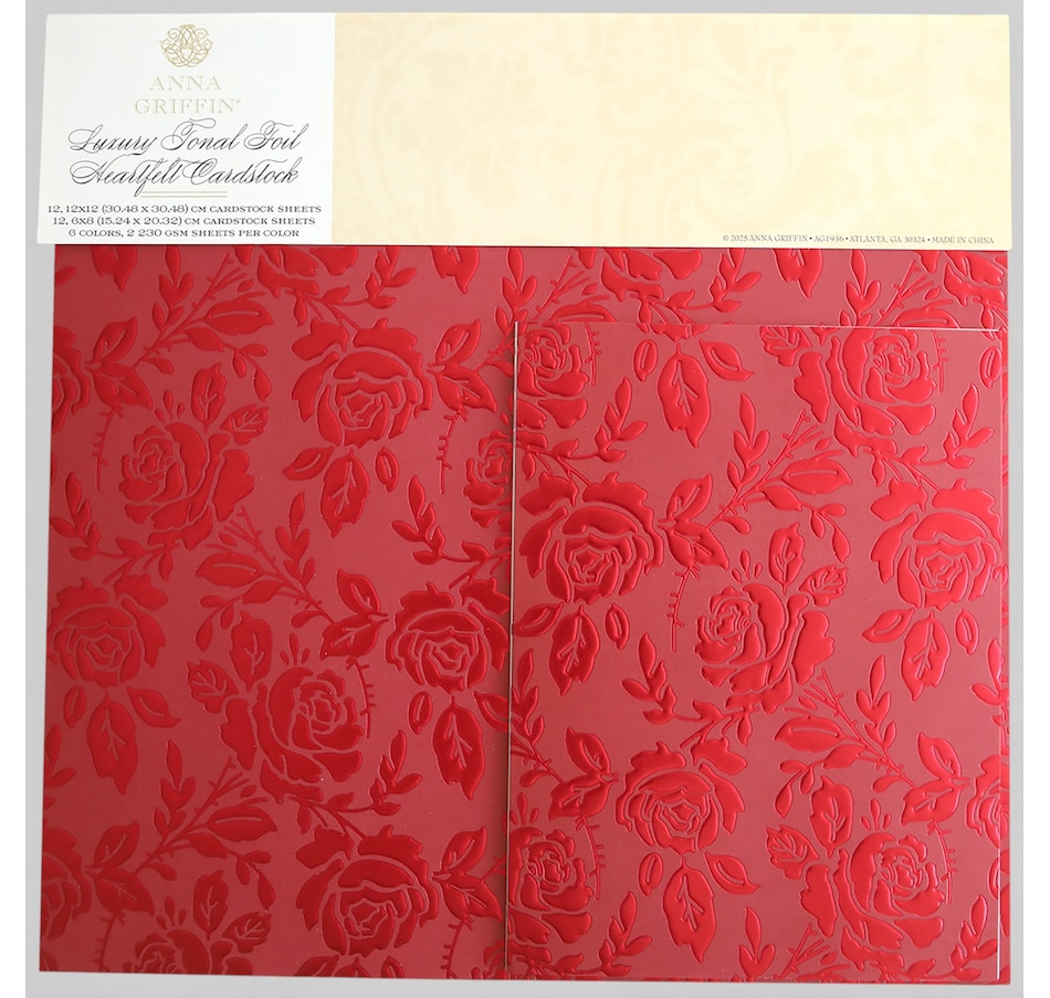 Image 117524.jpg, Product 117-524 / Price $59.99, Anna Griffin Luxury Tonal Foil Heartfelt Cardstock from Anna Griffin on TSC.ca's Home & Garden department