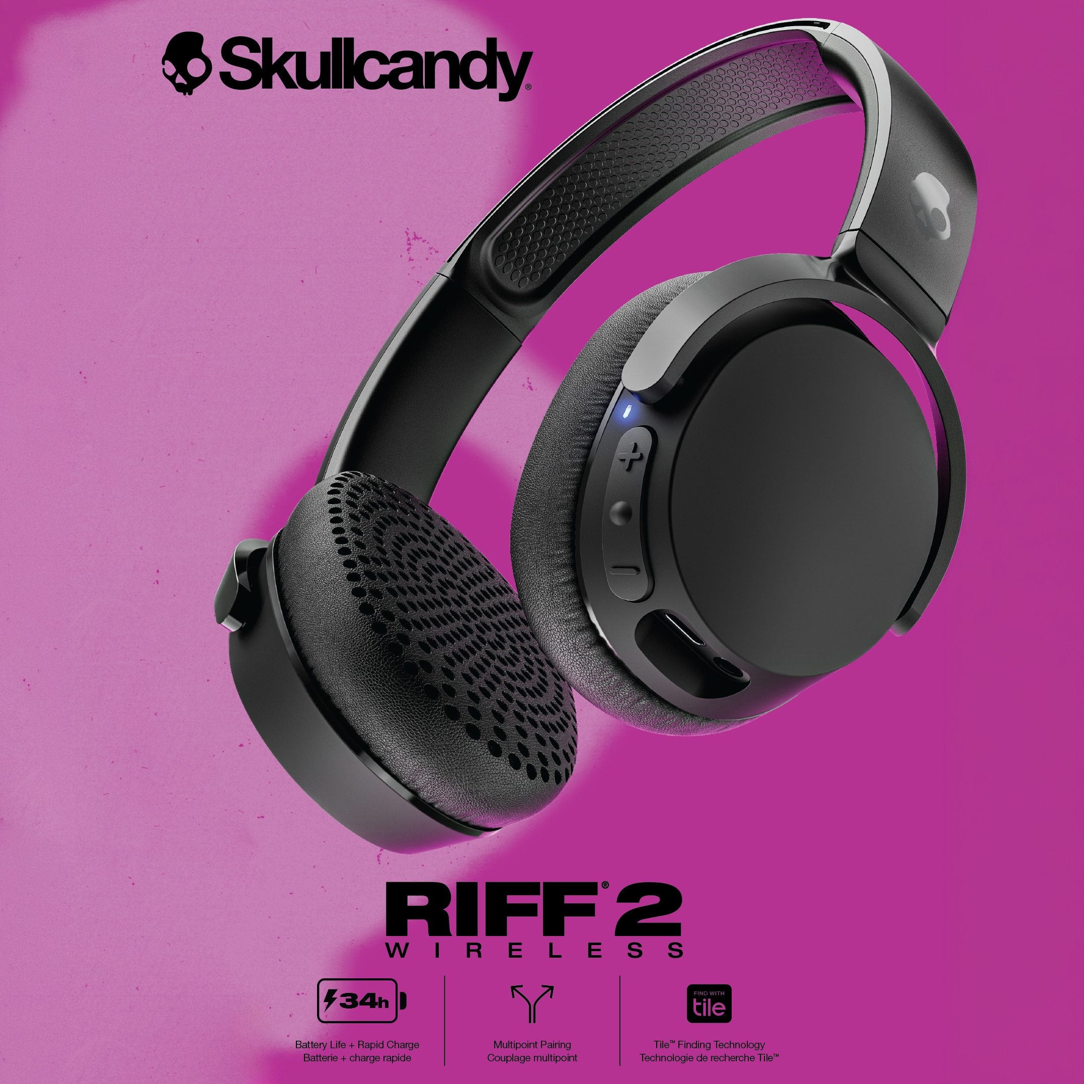 Skullcandy Riff 2 Wireless On-Ear Bluetooth Headphones - TSC.ca
