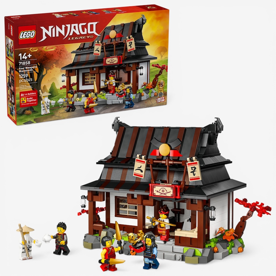 Image 117732.jpg, Product 117-732 / Price $129.99, LEGO® NINJAGO® Four Weapons Blacksmith 15th Anniversary (71858) from Lego on TSC.ca's Toys & Hobbies department