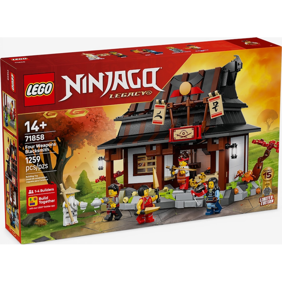 Image 117732_ALTMORE2.jpg, Product 117-732 / Price $129.99, LEGO® NINJAGO® Four Weapons Blacksmith 15th Anniversary (71858) from Lego on TSC.ca's Toys & Hobbies department