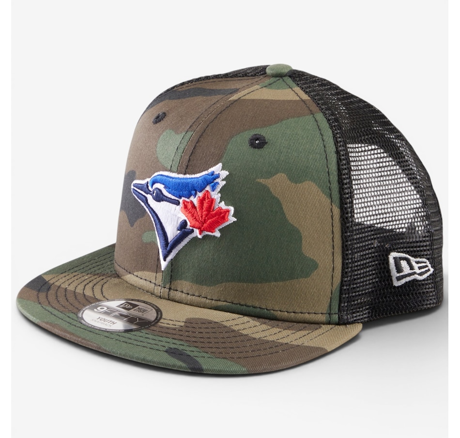Image 117915.jpg, Product 117-915 / Price $19.99, New Era Toronto Blue Jays Trucker 9FIFTY Youth Snapback Hat (camo) from New Era on TSC.ca's Sports department
