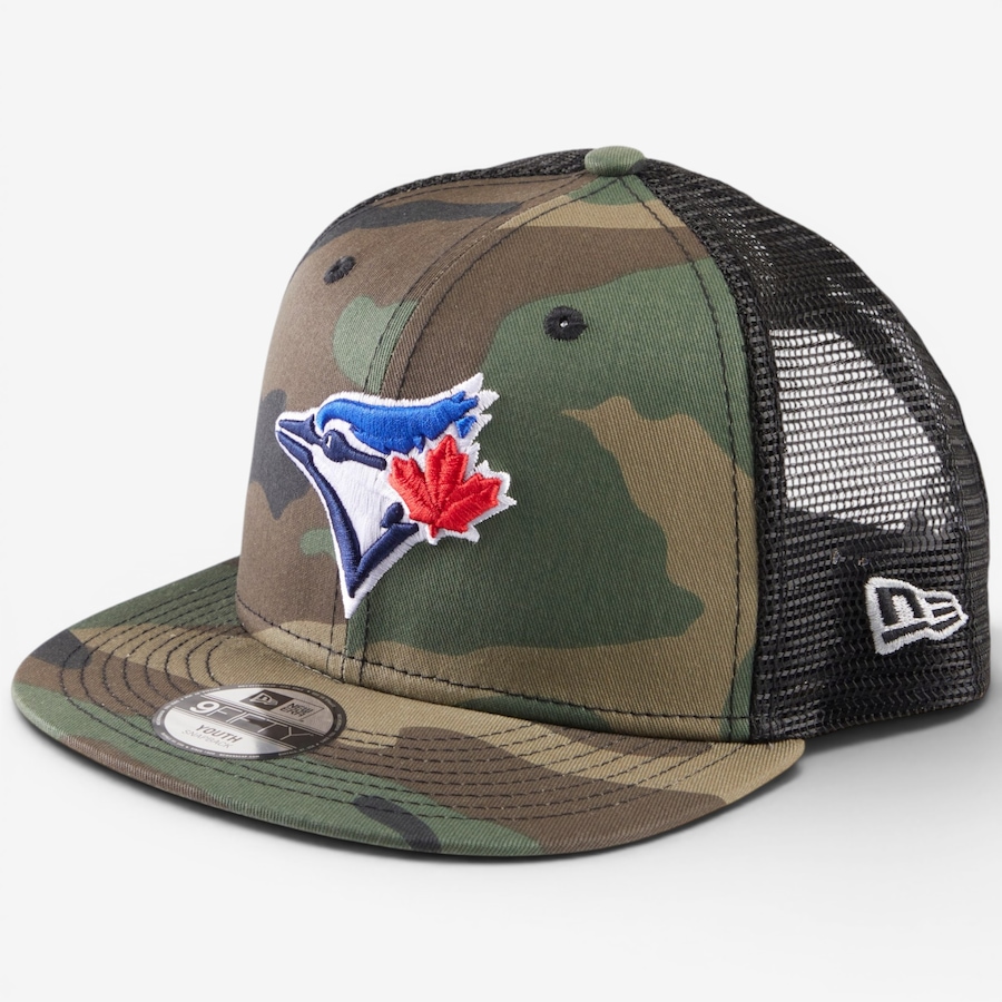 Image 117915.jpg, Product 117-915 / Price $22.00, New Era Toronto Blue Jays Trucker 9FIFTY Youth Snapback Hat (camo) from New Era on TSC.ca's Sports department