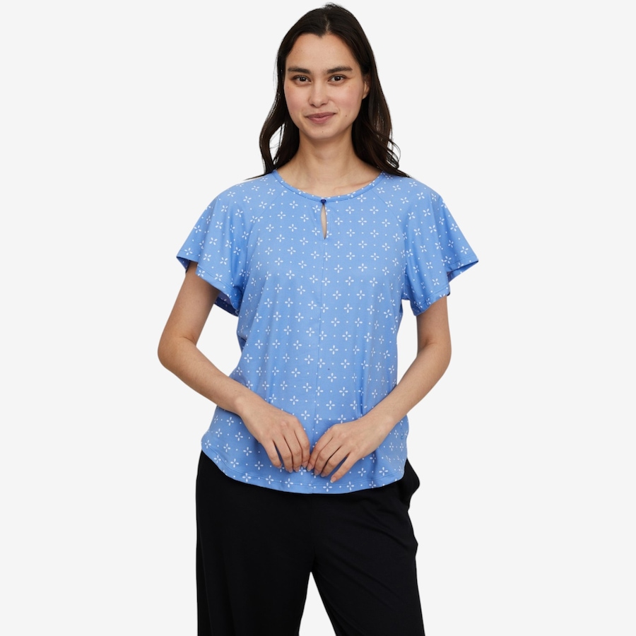 Image 118725_BUFLD.jpg, Product 118-725 / Price $35.00, Cuddl Duds Flexwear Solid Keyhole Tee from Cuddl Duds on TSC.ca's Fashion department