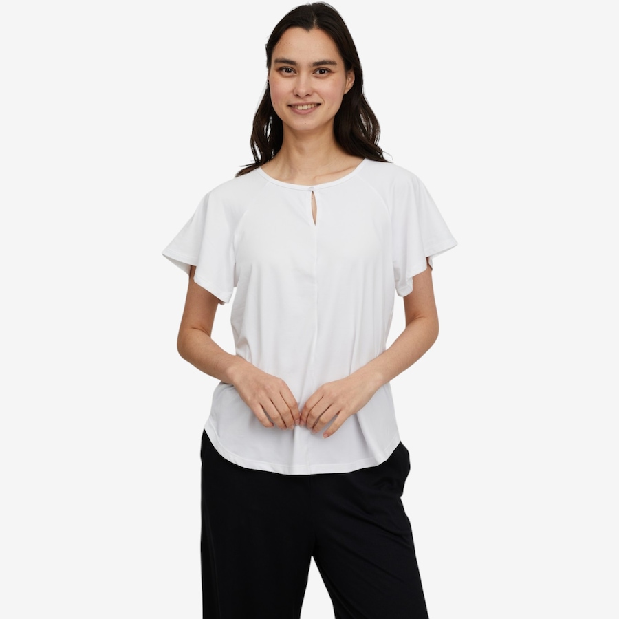 Image 118725_WHT.jpg, Product 118-725 / Price $35.00, Cuddl Duds Flexwear Solid Keyhole Tee from Cuddl Duds on TSC.ca's Fashion department