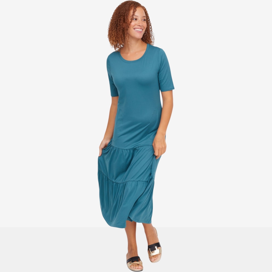 Image 118727_MEDRA.jpg, Product 118-727 / Price $49.88, Cuddl Duds Flexwear Solid Tiered Hem Maxi Dress from Cuddl Duds on TSC.ca's Fashion department