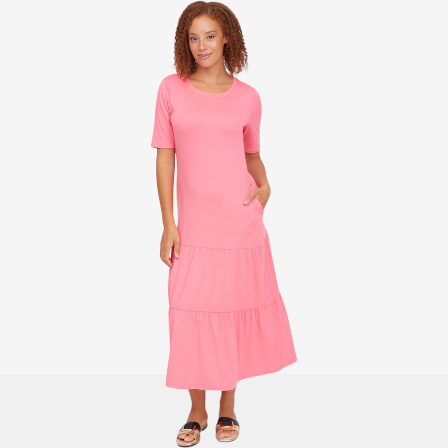 Image 118727_PKLE.jpg, Product 118-727 / Price $49.88, Cuddl Duds Flexwear Solid Tiered Hem Maxi Dress from Cuddl Duds on TSC.ca's Fashion department