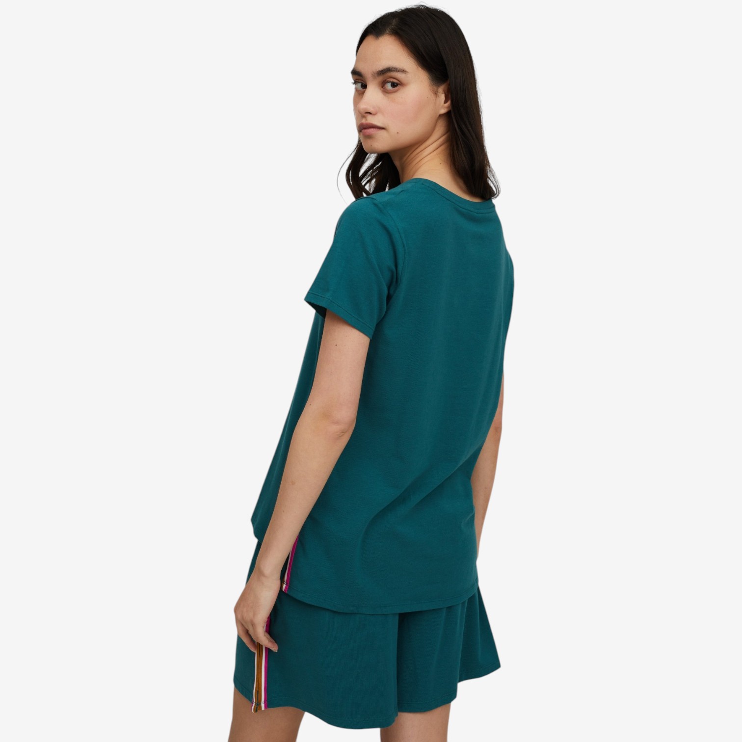 Cuddl Duds Solid Cottonwear+ Tee with Tape Trim - TSC.ca