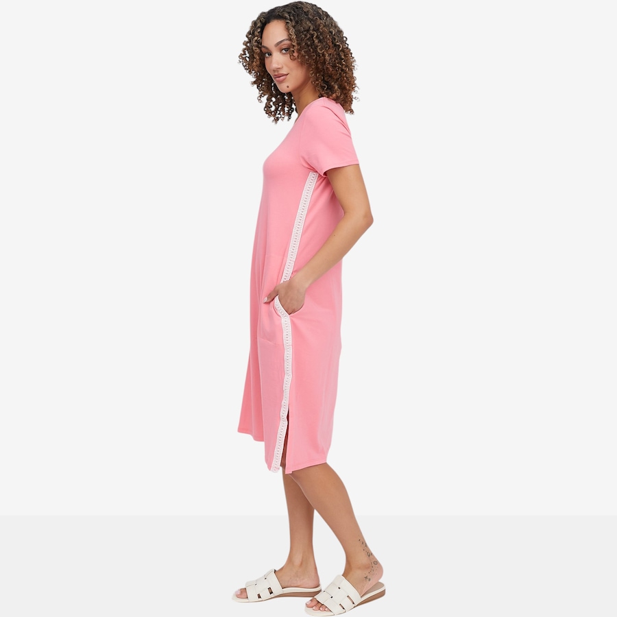 Image 118737_ALTMORE2.jpg, Product 118-737 / Price $39.88, Cuddl Duds Cottonwear+ Solid Lace Trim Midi Tee Lounge Dress from Cuddl Duds on TSC.ca's Fashion department
