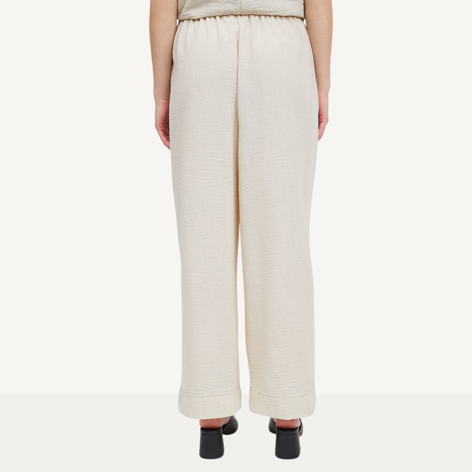 Kim & Co. Linen Feel Olivia Wide Leg Cuffed Ankle Length Pant - TSC.ca
