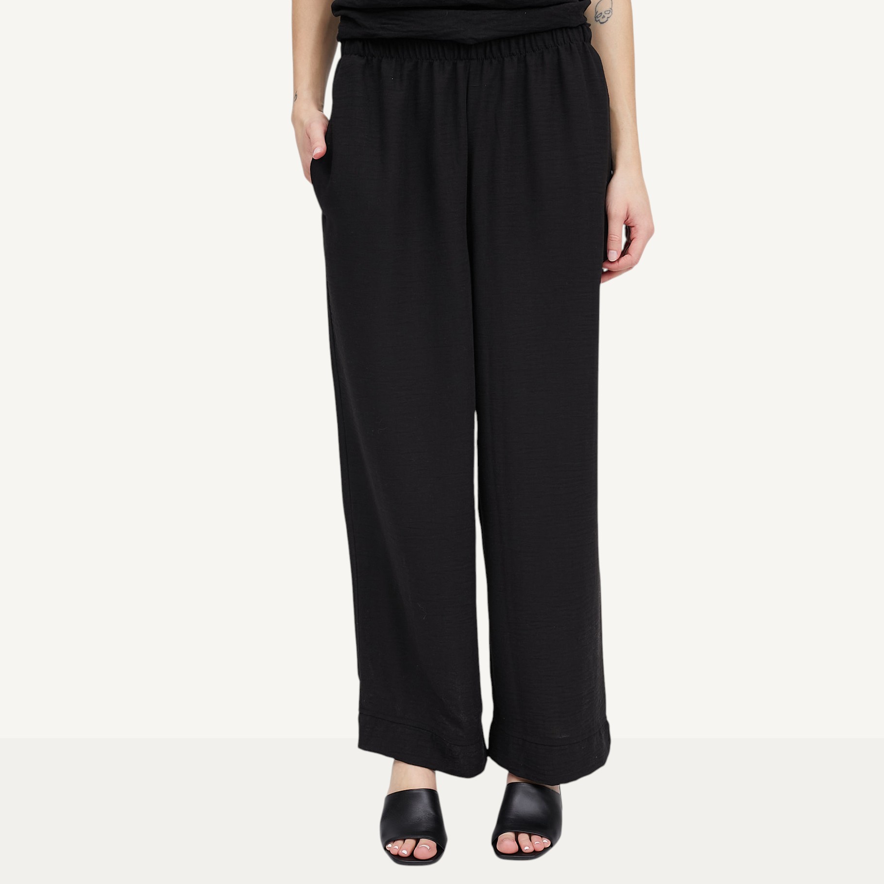 Kim & Co. Linen Feel Olivia Wide Leg Cuffed Ankle Length Pant - TSC.ca