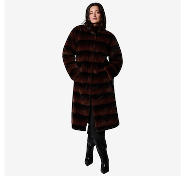 Katherine Karambelas Della Oversized Faux Fur Coat