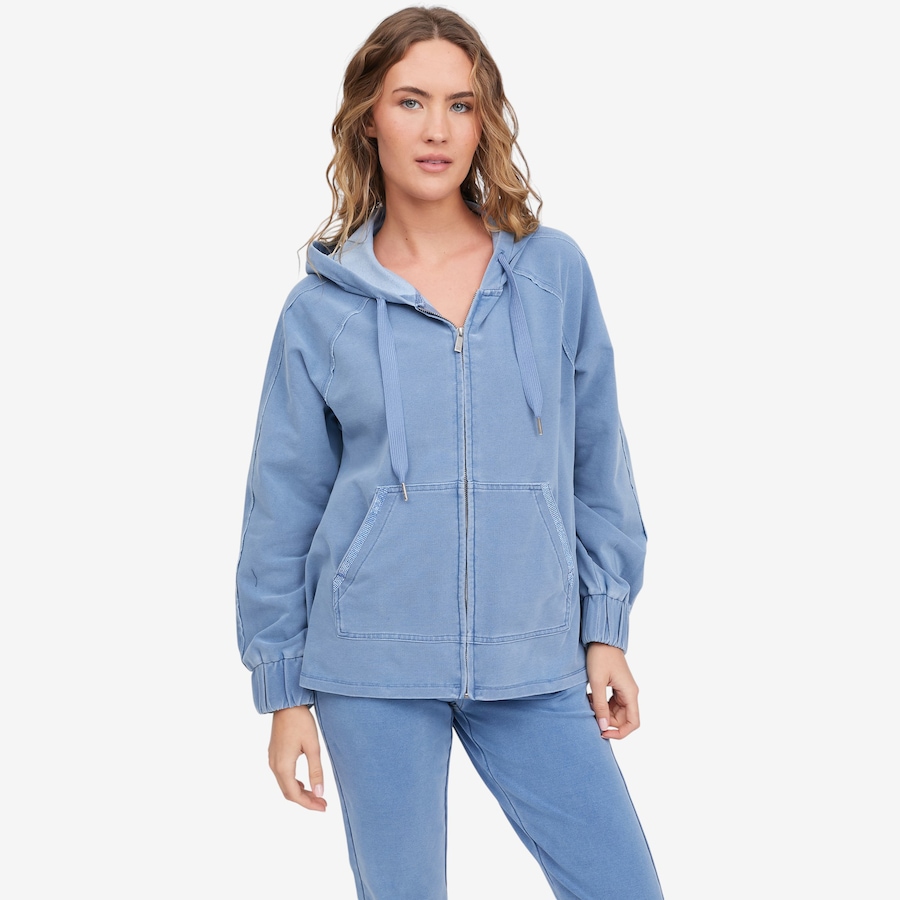 Image 118904_CHA.jpg, Product 118-904 / Price $64.33, Diane Gilman Crystal Trimmed Swing Hoodie from DG2 by Diane Gilman on TSC.ca's Fashion department