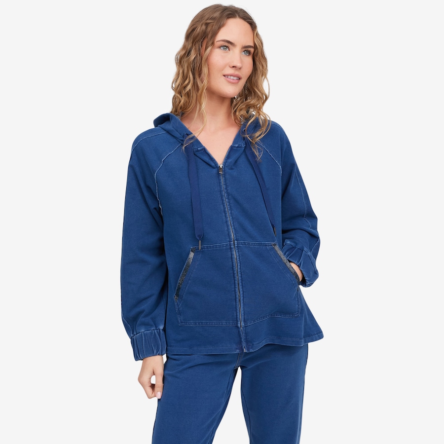 Image 118904_MDTNE.jpg, Product 118-904 / Price $64.33, Diane Gilman Crystal Trimmed Swing Hoodie from DG2 by Diane Gilman on TSC.ca's Fashion department