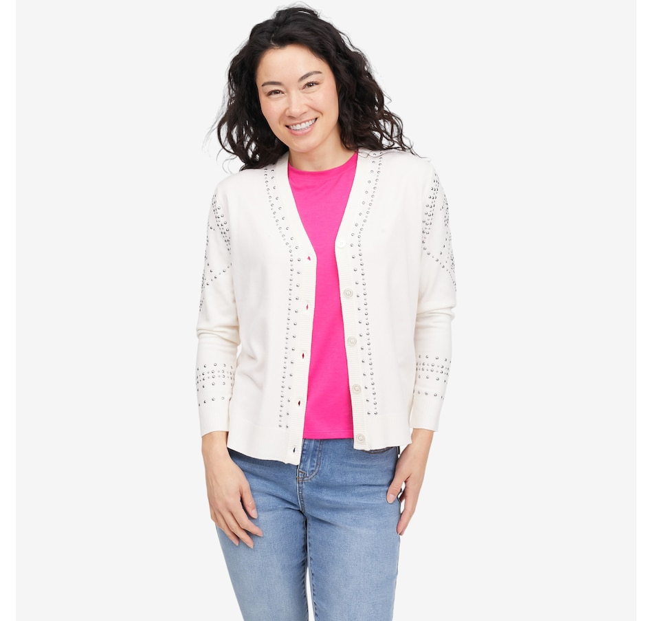 Image 118906_PO.jpg, Product 118-906 / Price $99.90, Diane Gilman Embellished Cardigan from DG2 by Diane Gilman on TSC.ca's Fashion department