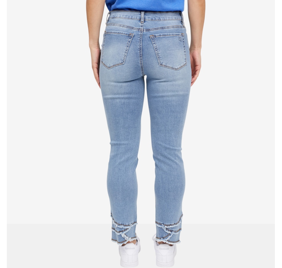 Image 118907_ALTMORE3.jpg, Product 118-907 / Price $89.90, Diane Gilman Legacy Stretch Fringe Petal Hem Skinny Ankle Jean from DG2 by Diane Gilman on TSC.ca's Fashion department