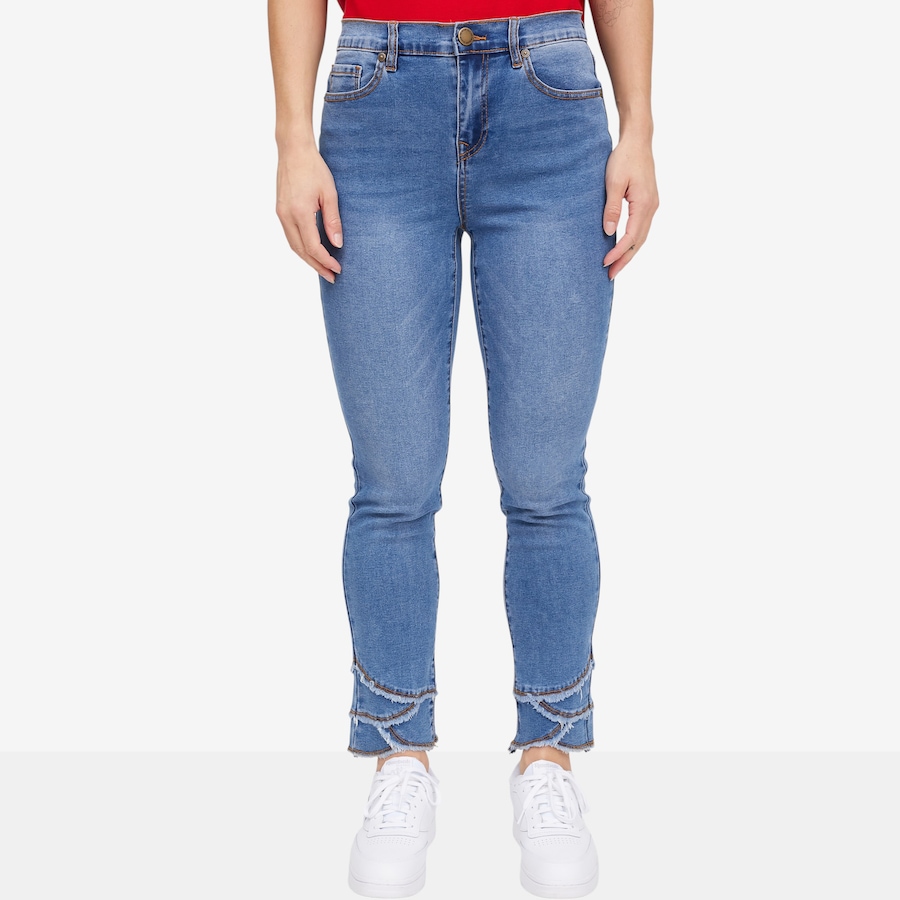 Image 118907_MDTNE.jpg, Product 118-907 / Price $34.33, Diane Gilman Legacy Stretch Fringe Petal Hem Skinny Ankle Jean from DG2 by Diane Gilman on TSC.ca's Fashion department