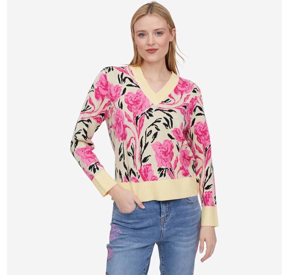 Image 118909_LEORE.jpg, Product 118-909 / Price $94.90, Diane Gilman V-Neck Sweater from DG2 by Diane Gilman on TSC.ca's Fashion department