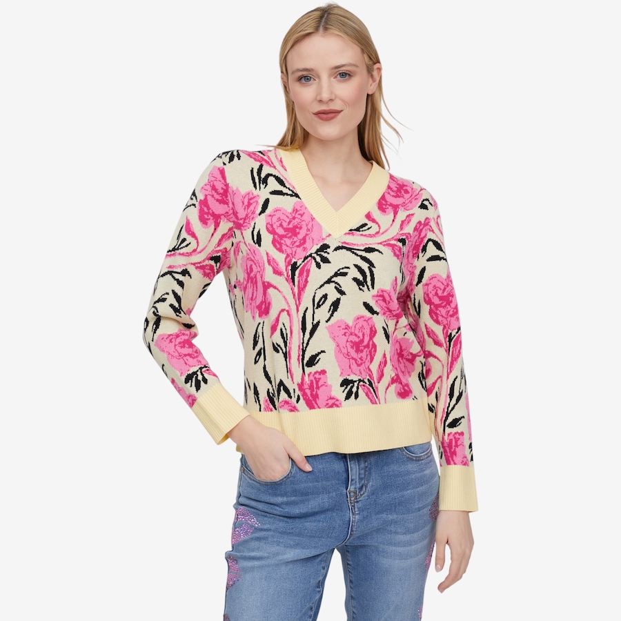 Image 118909_LEORE.jpg, Product 118-909 / Price $39.88, Diane Gilman V-Neck Sweater from DG2 by Diane Gilman on TSC.ca's Fashion department